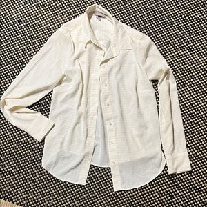 H&M Cream Long-Sleeve Shirt
